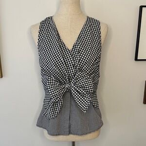 Black and White Gingham Women's Top